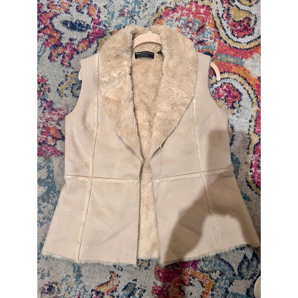 Dana Buchman Faux Shearling Vest, Petite 4